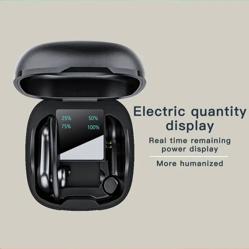 

MD03 Bluetooth Earphones Sports Waterproof Wireless Touch Control Ear Hook Headphones with Electronic Display Charging Box