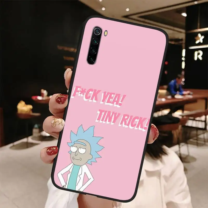 

Funny Cartoon Rick Morty Phone Black Case Back Shell For Xiaomi Note Max Mi 3 7 8 9se Redmi 7 7a 8 8t 9 10 Pro Lite Cases Cover