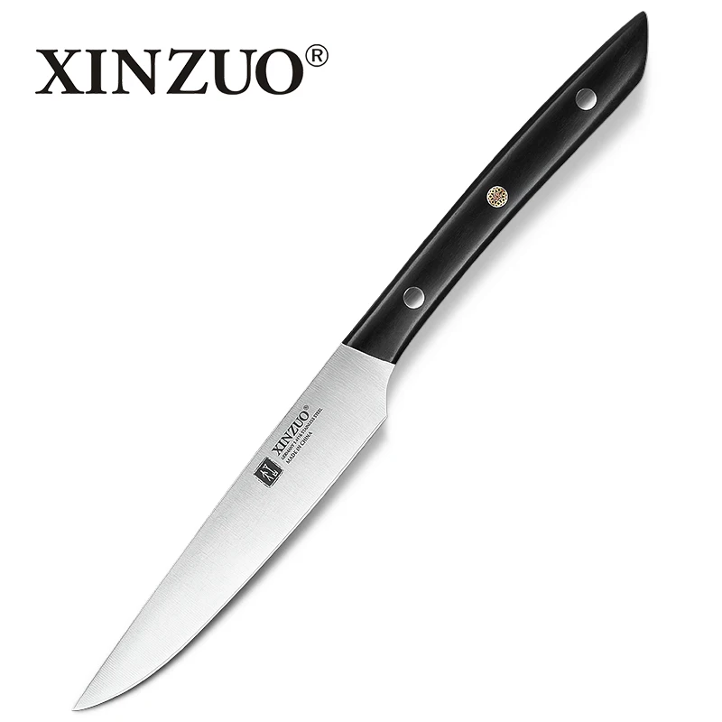 XINZUO, 5 дюймов, универсальный нож, кухонный нож, Германия, 1,411 сталь, кухонные ножи, нержавеющая сталь, Парер, нож для очистки овощей, ручка из черного дерева