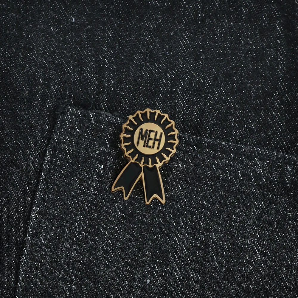 Панк MEH брошь черная на заказ металлическая медаль эмаль значки ювелирные