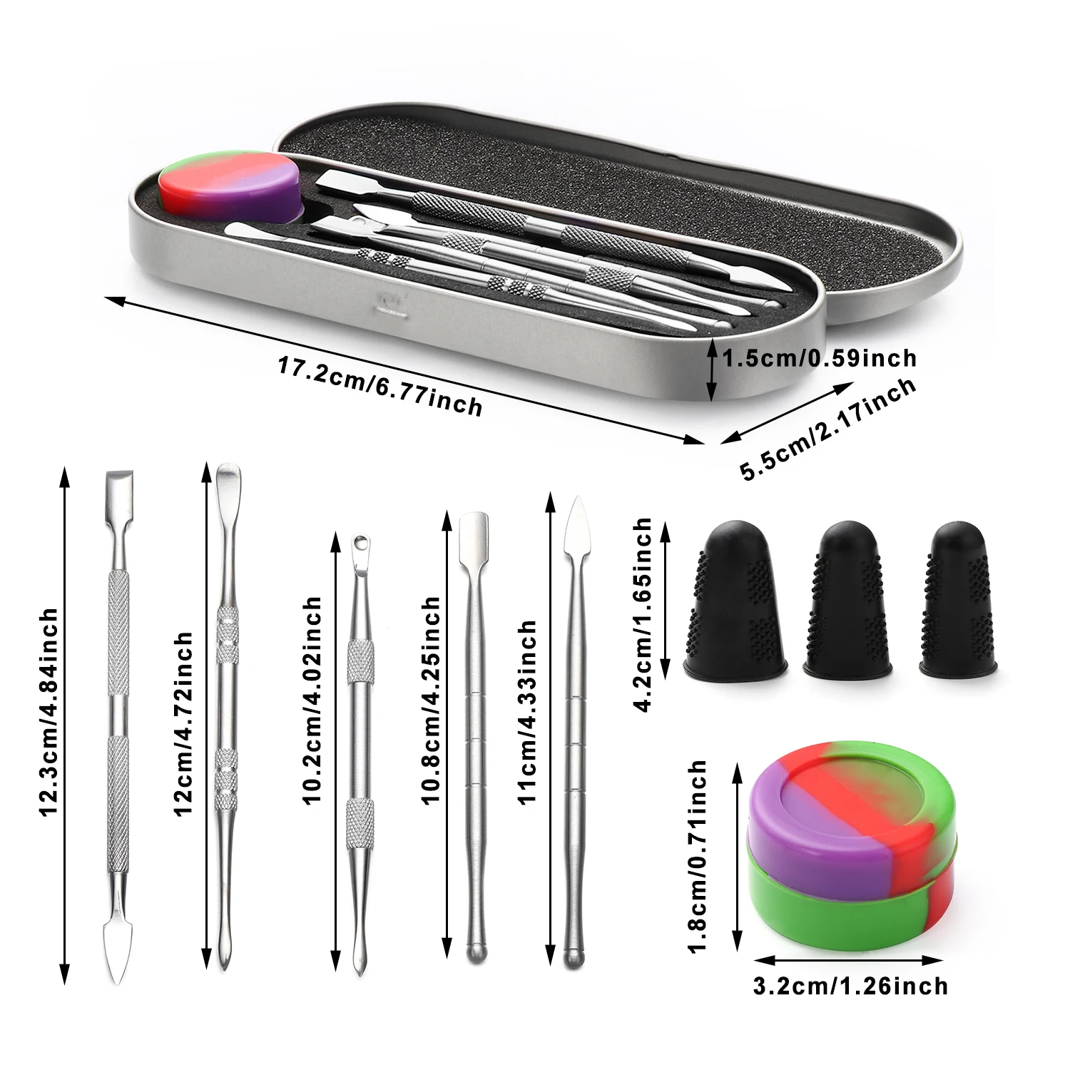 10 шт./компл. Серебристая/Радужная ложка из нержавеющей стали инструмент для