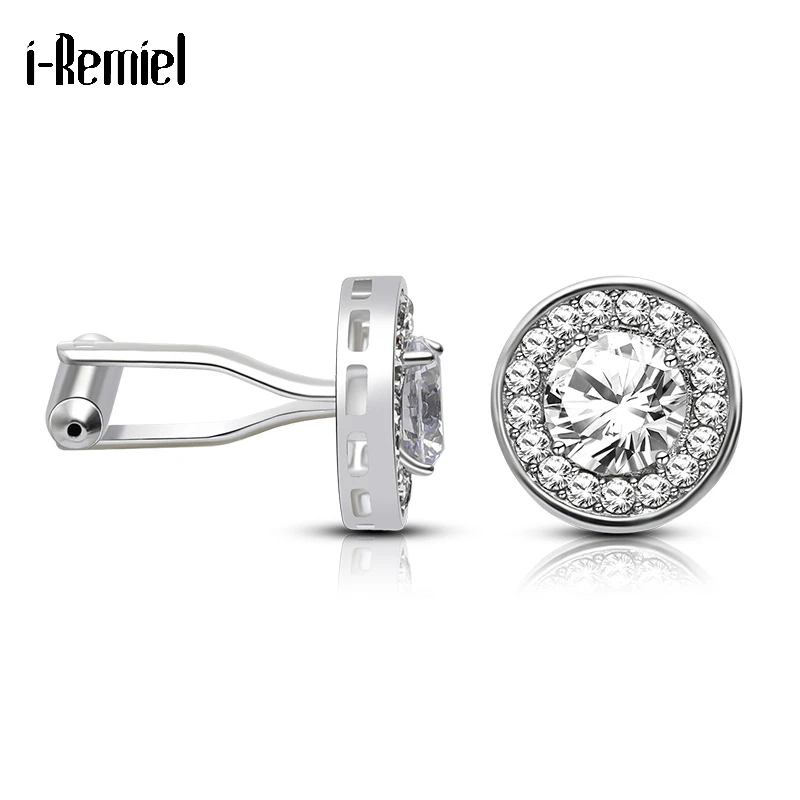 

Classic Round French Dress Cufflinks Metal Buttons Simple Fashion Luxury Wedding Jewelry Cuff Links Gifts for Men Accessories