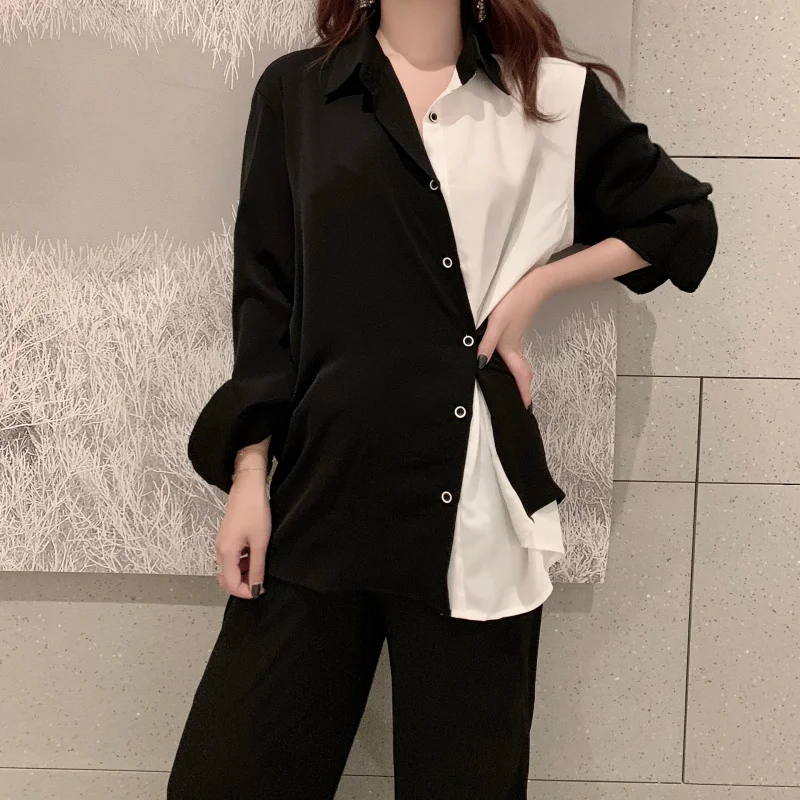 

GOOHOJIO 2020 Vintage Fashionable Casual Women Shirt Oversized Long Sleeve Loose Tops Women Shirts Fashion Autumn Blouse Women