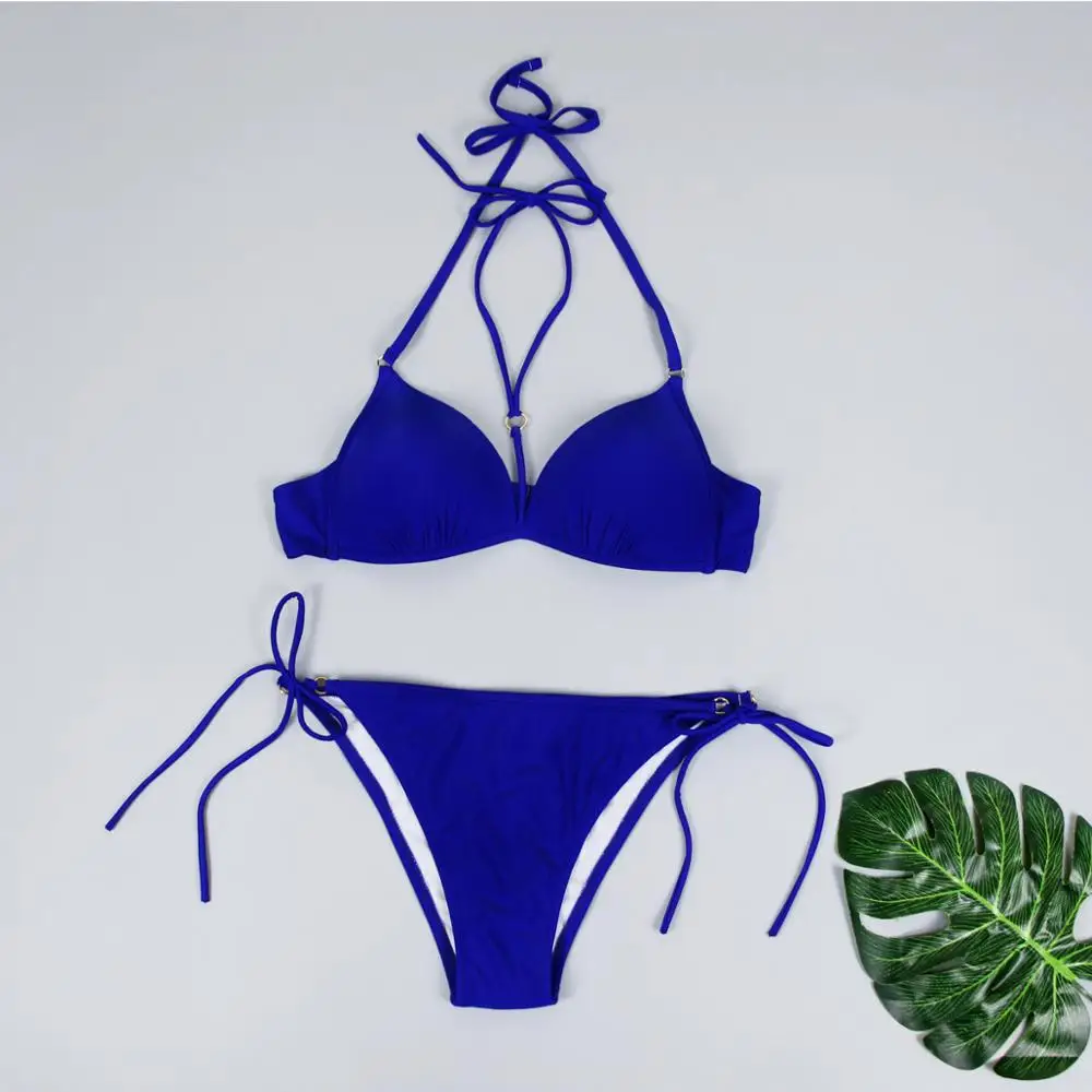 Сексуальный Монокини бандаж боковая повязка купальник пуш-ап на бретелях