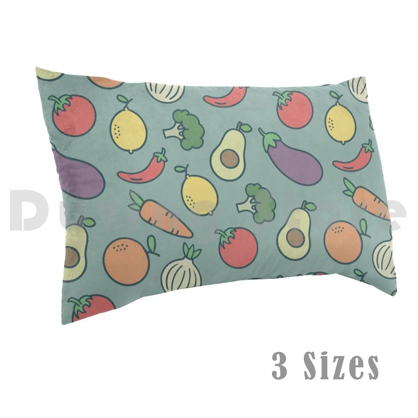 

Pattern Fruits And Vegan Pillow Case 20x30 inch Pattern Fruits Vegan Veggie Food Foodie Health
