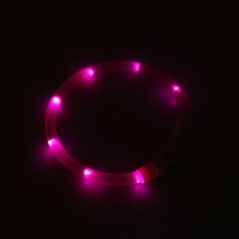 50cm Pets Puppy Light Flashing Collar Soft Identification USB Charge For Cat Dog LX9C | Дом и сад