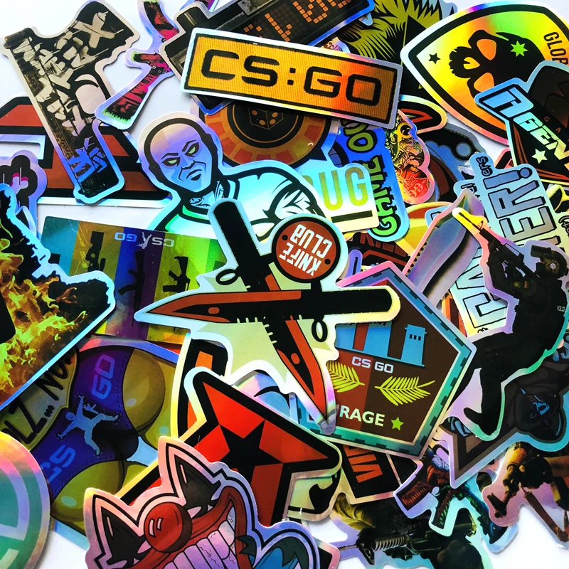 Набор наклеек лазерных для скейтборда мотоцикла шлема 50 шт./упаковка|Наклейки на