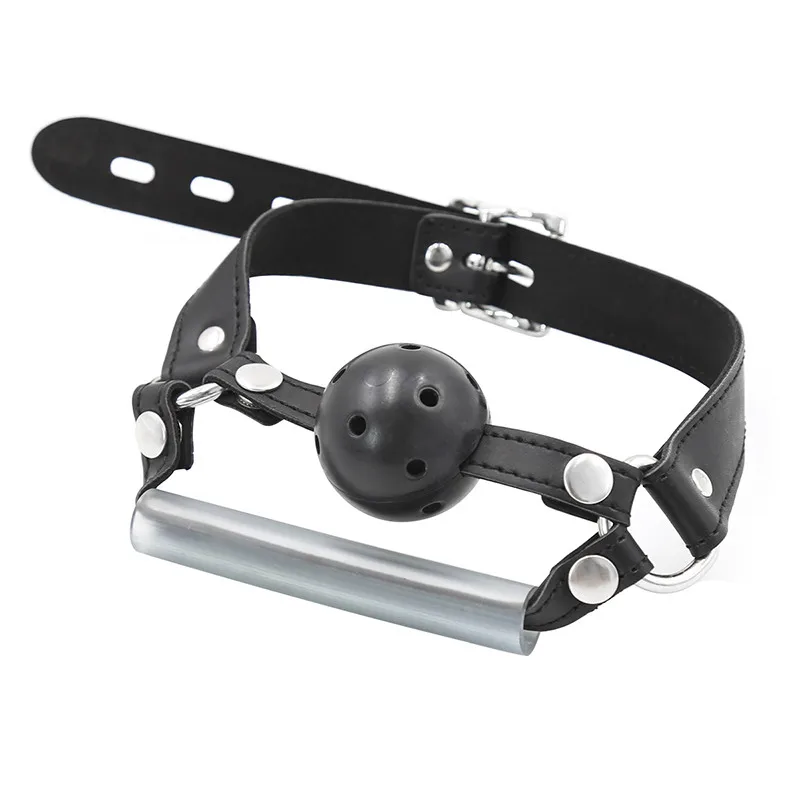 Секс-игрушки для геев с открытым ртом кляп-шариком кожаные секс-товары взрослых