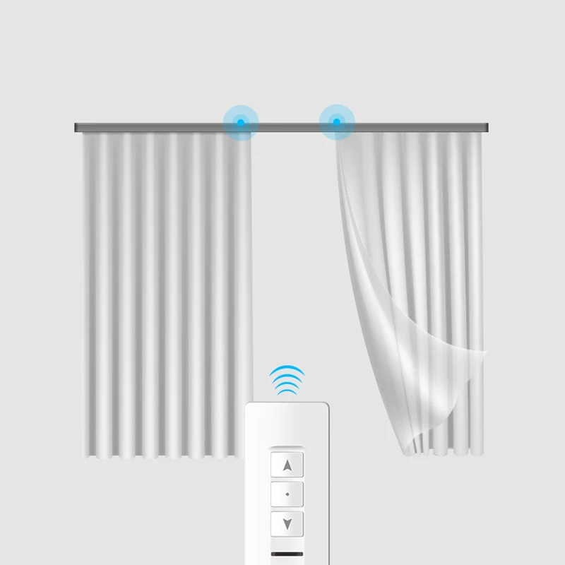 Broadlink CM WiFi электронный 45 Вт шторный двигатель + 4 м алюминиевая направляющая для