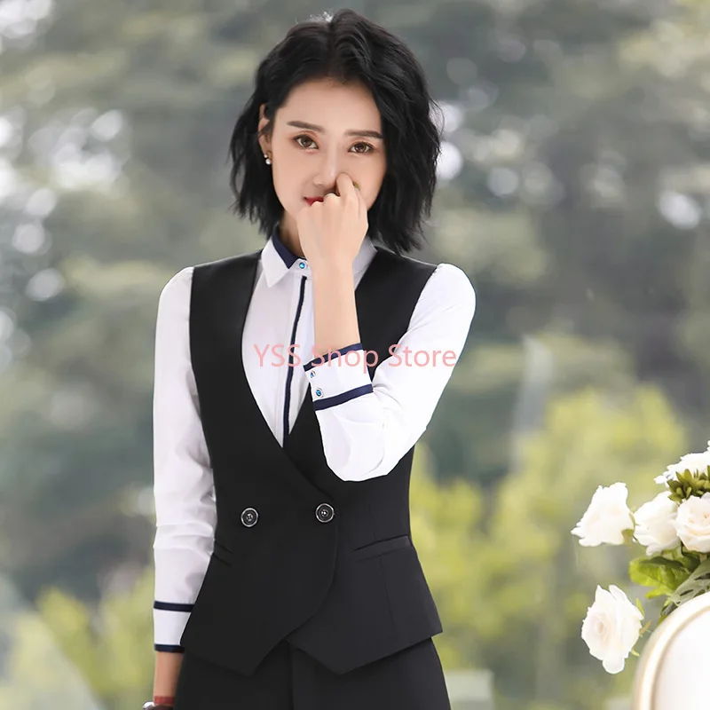 

2021 Summer Women's Suit Vest Jacket Sleeveless Casual Elegant Coats Female Short Vest Ladies Business Waistcoat Jacket