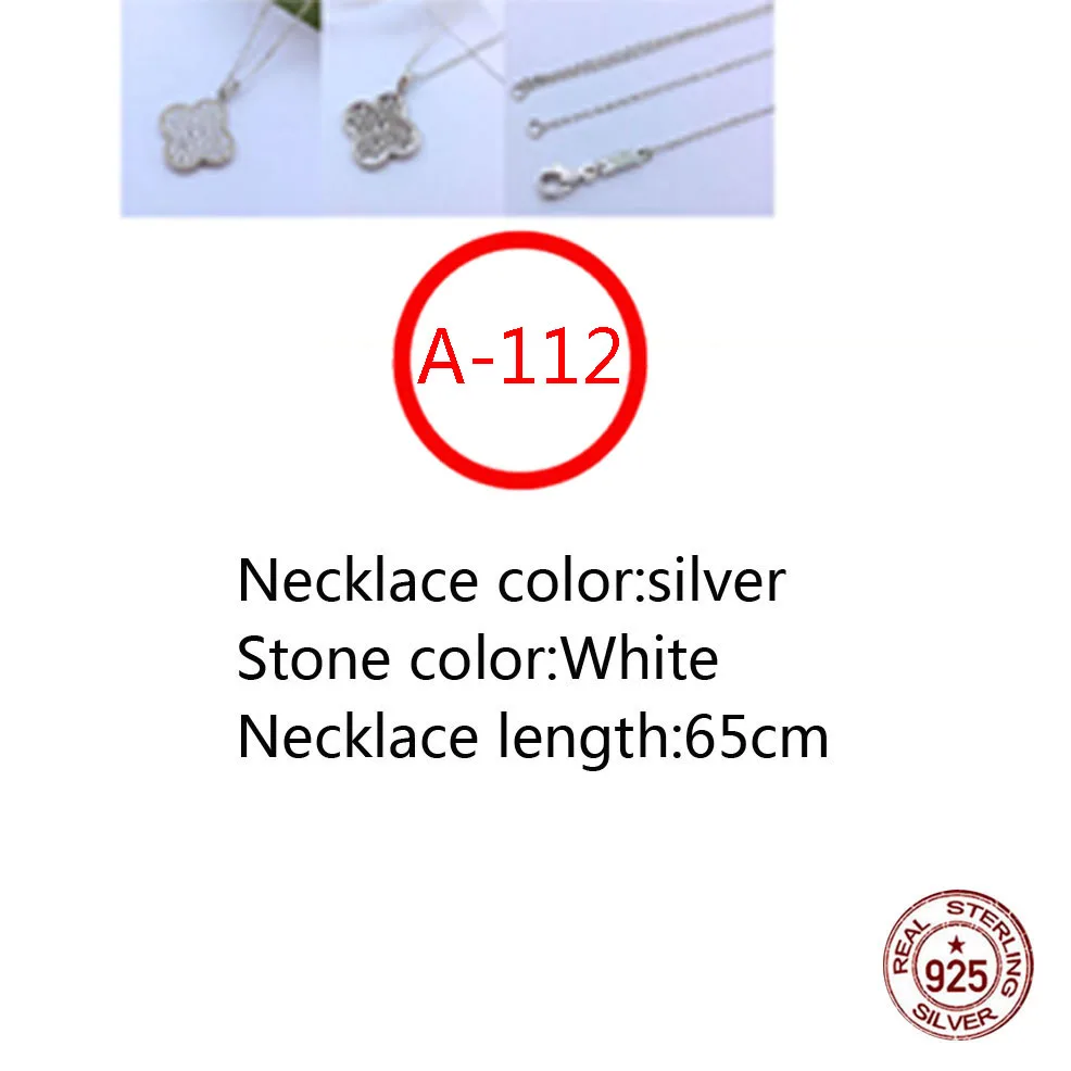 

A112 four-leaf clover 20mm 925 sterling silver necklace personality fashion style high-end style new jewelry girlfriend gift hot