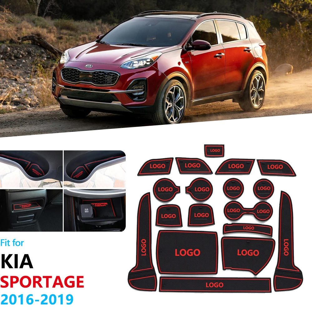 Противоскользящий резиновый коврик для подставки KIA Sportage 2016 2017 2018 2019 QL 4 го