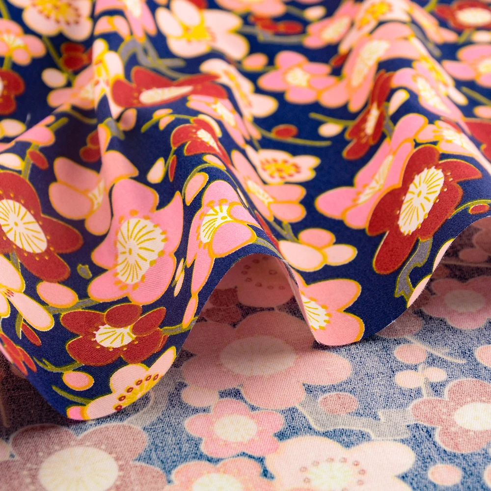 Саржевая хлопковая ткань Teramila полуметровая Яркая Ткань для шитья одеяла