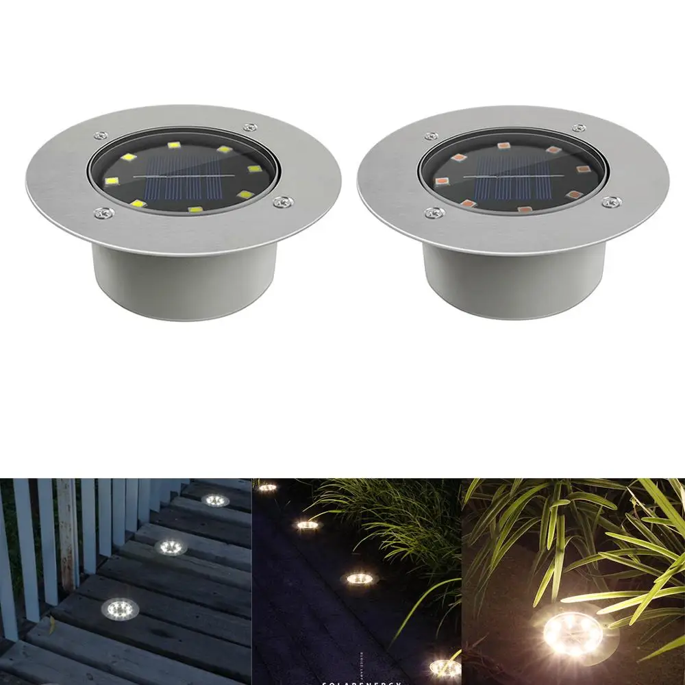 

Luz Solar subterranea impermeable para exteriores, lampara enterrada para camino de jardin, patio, camino, paisaje, luz Solar