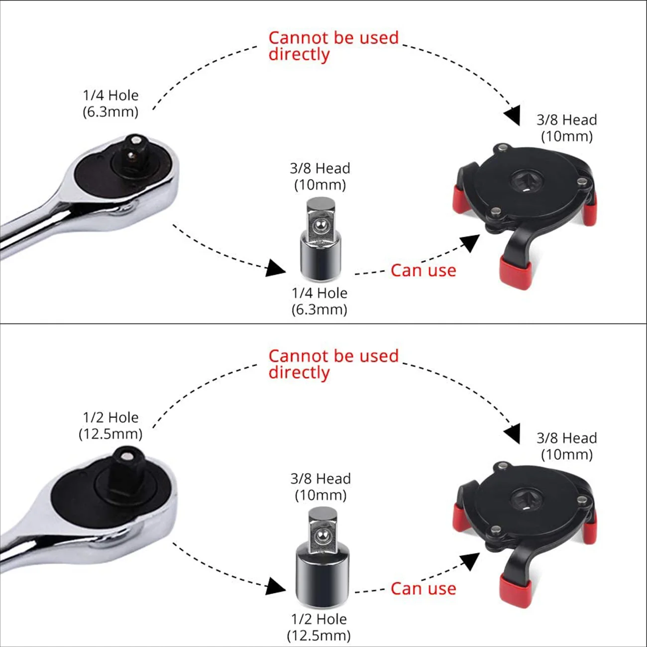 

Universal Adjustable 3 Jaw Cars Oil Filter Wrench Remover Tool For Removing Oil Filters Range 2.4 Inch From 3.8 Inch In Diameter