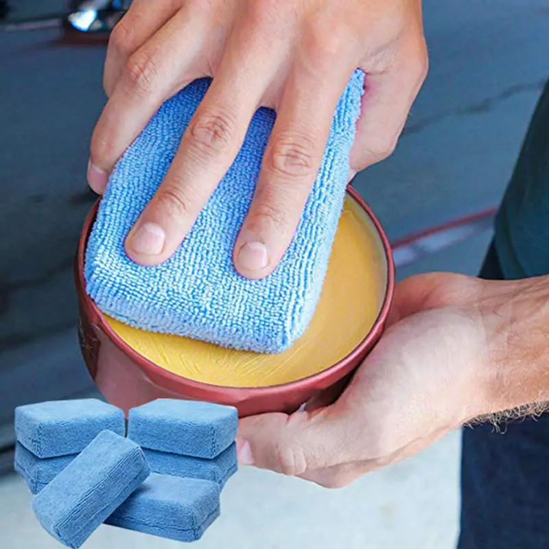 1/2/5 шт. автомобиль губка для мытья и уборки блок мягкой микрофибры автомобильный