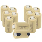 Аккумуляторы NICD SC 1300 мА ч, 12 шт., 1,2 в, sub C, плоская крышка лента для пайки, гарантия реальной емкости для электродрелей