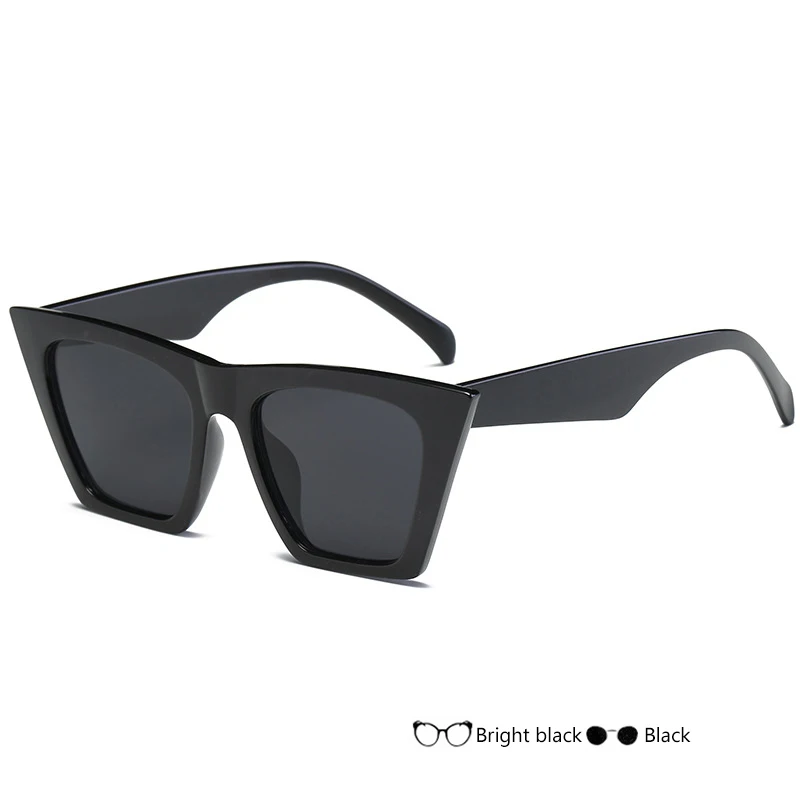 

Retro Square Sunglasses Brand Desinger Cat Eye Sun Glasses Women Eyewear Chic Big Frame Glasses for Women oculos UV400