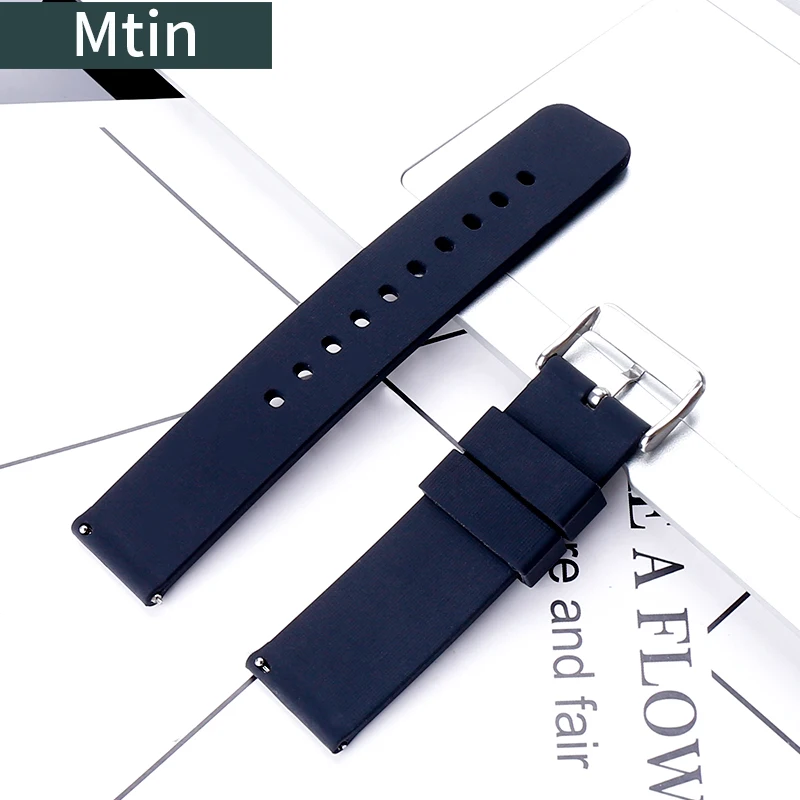 18mm20mm22mm silicone strap for Samsung watch Galaxy 4 3 46mm Active 2 Gear S3 amazfit rubber watch band bracelet Huawei GT 2 2E