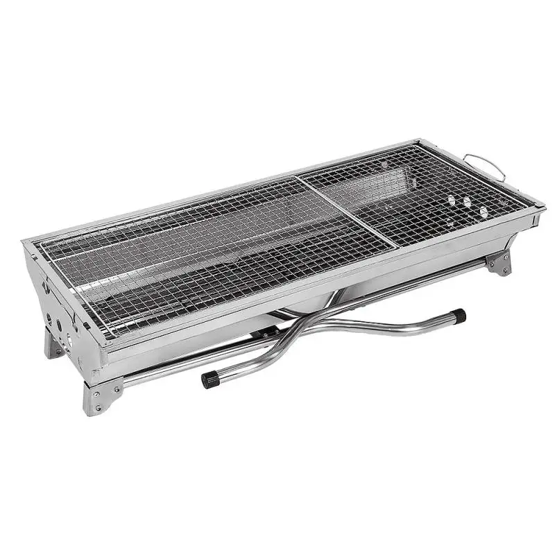 Dropshipping Hot Sales 1PC Portable Foldable Stainless Steel Barbecue Grill For Outdoor Charcoal BBQ Tool Set HWC |