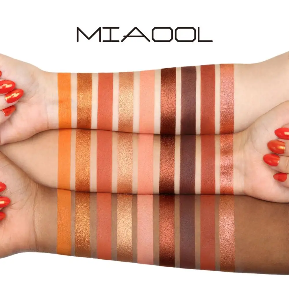 MIAOOL 9 цветов Палитра теней для век Алмазные блестки Foiled тени в одной палитре