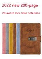 2022 new version 200 pages a5 retro password book with lock diary thickened creative hand ledger student notepad stationery gift
