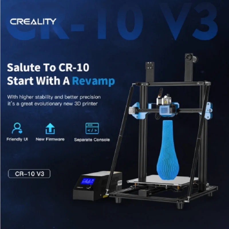 Принтер Creality CR 10 V3 fdm 3D принтер сделай сам размер сборки 300*400 * мм с прямым приводом