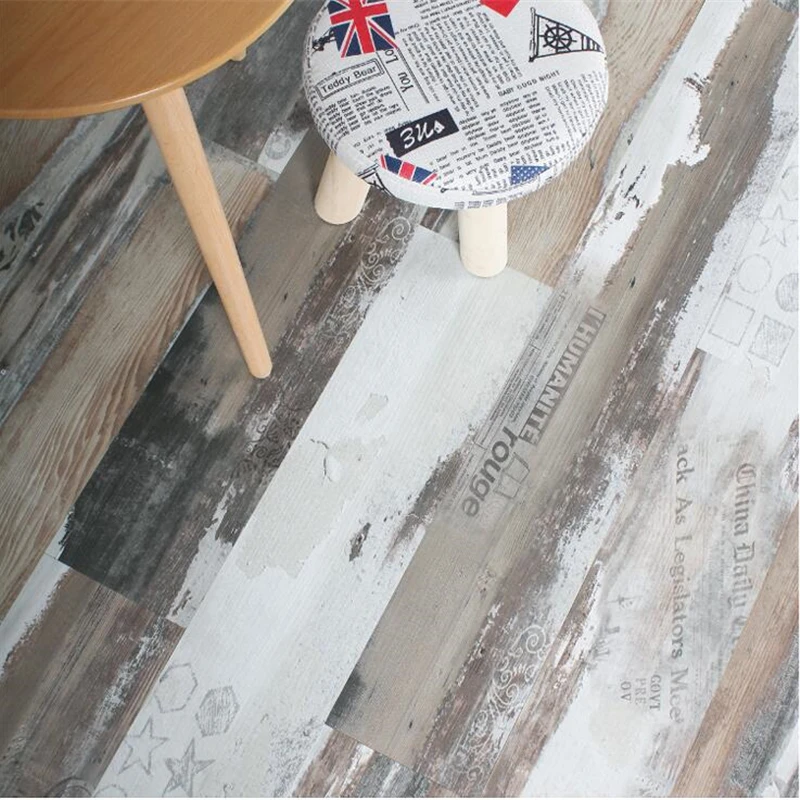 wellyu Thick wear-resistant waterproof floor stickers self-adhesive leather pvc creative | Обустройство дома