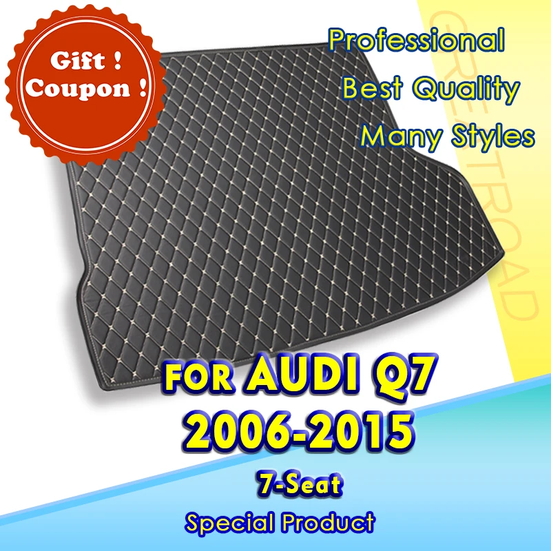 Car Trunk Mat For Audi Q7 Seven Seats 2006-2015 2007 2008 2009 2010 2011 2012 2013 Cargo Liner Carpet Interior Accessories Cover |