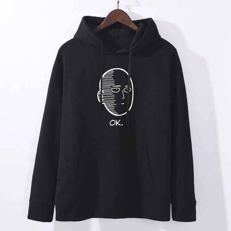 black 2 Аниме One Punch man Saitama Толстовка Oppai толстовка с капюшоном Толстовка Косплей Костюм Новинка - Цвет: black 2