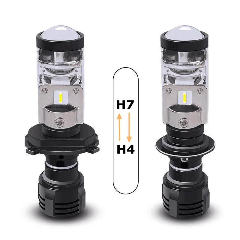 Светодиодная мини линза для проектора 70 Вт 6000 К белый цвет прямая замена H7