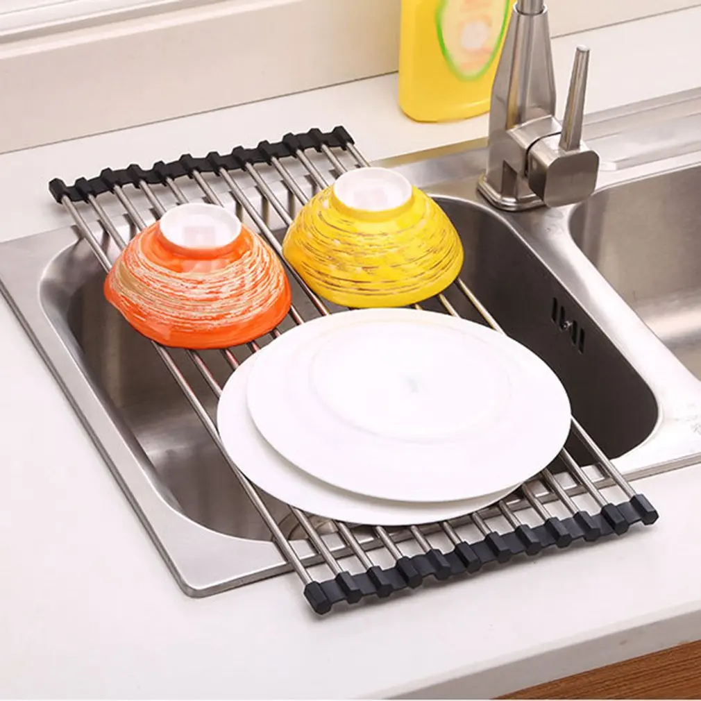 304 Нержавеющая сталь Слива Телескопическая Подставка мойка стеллаж для выставки