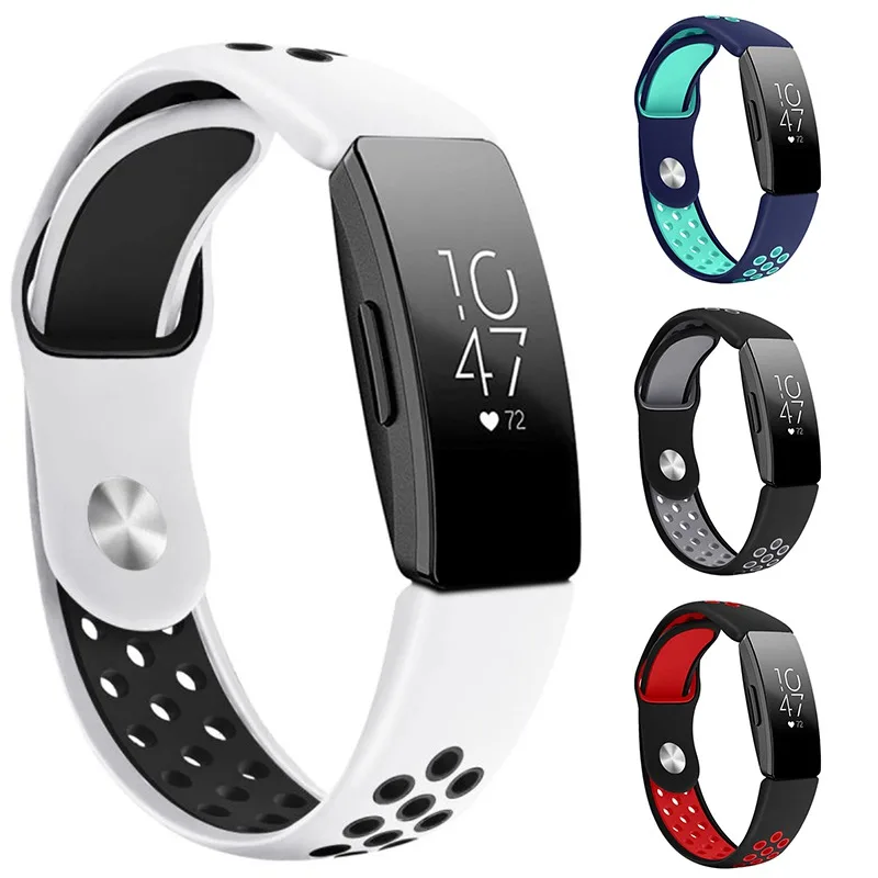 Высококачественный Браслет Inspire HR двухцветный Силиконовый ТПУ ремешок для Fit bit