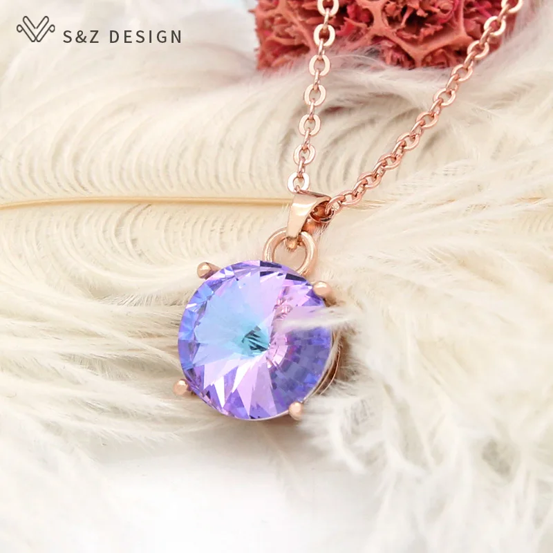 Цепочка с подвеской S &amp Z женская дизайнерское крупное ожерелье из розового