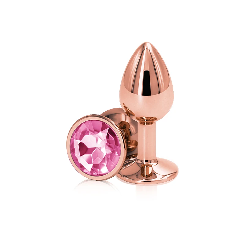 Rainbow Rose gold pink Small Medium large size Heart shape Crystal Metal anal beads butt plug Jewelry sex toy for female male | Красота и