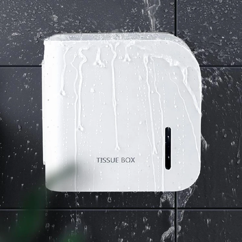 

Waterproof Toilet Paper Holder Home Storage Rack Bathroom Foldable Hanger Tissue Box Shelf Wall Mounted Paper Holder