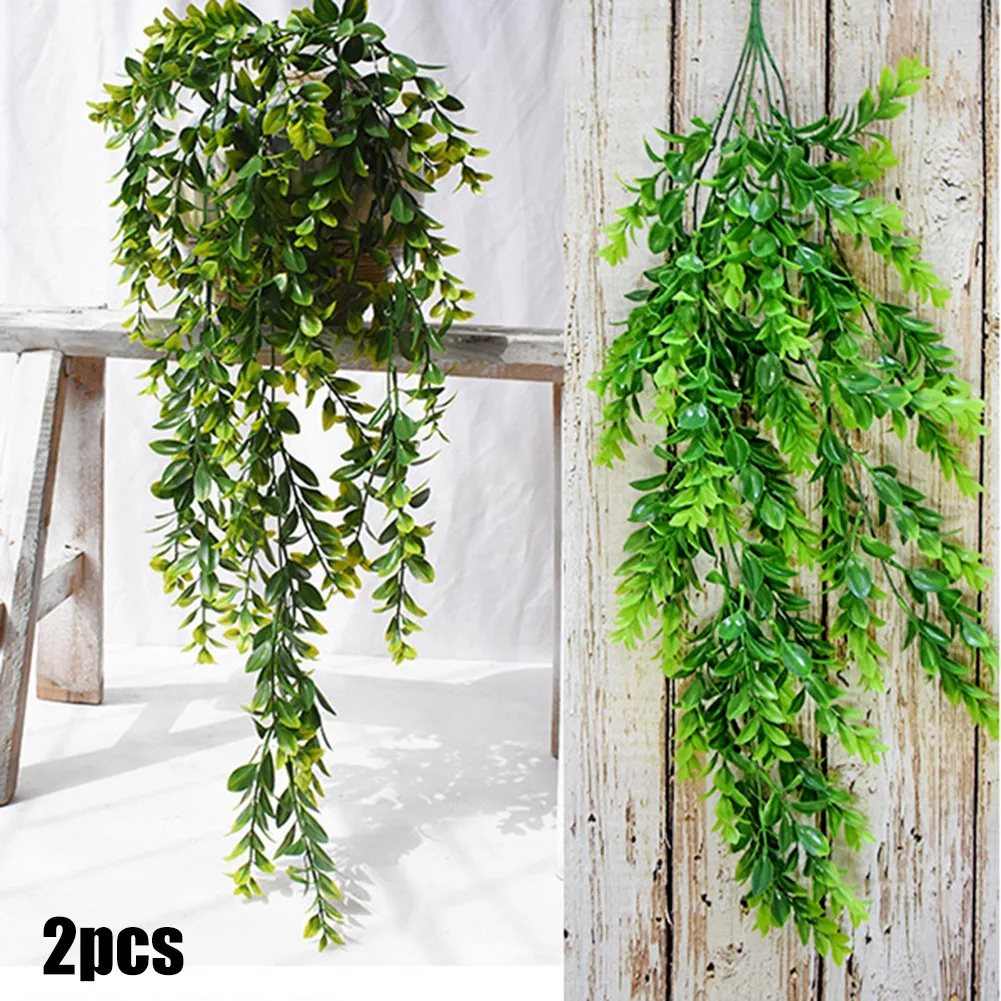 

Modern Style Artificial Plant Vine Party 2Pcs Plastic 75cm Wall Balcony
