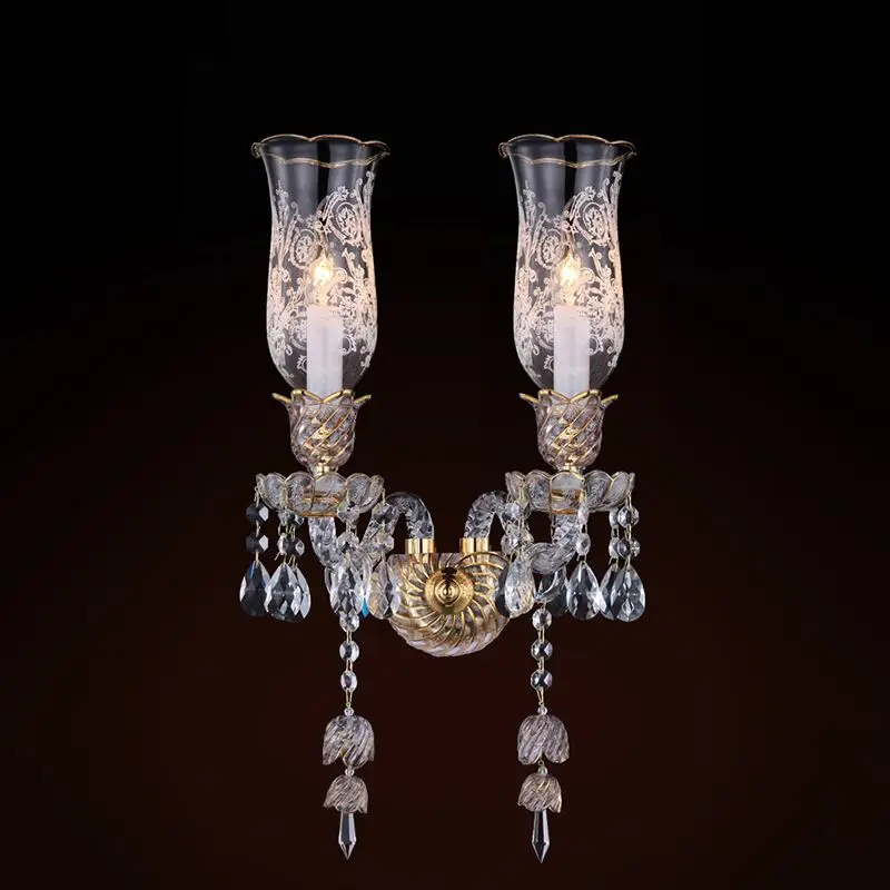 

Современная хрустальная настенная лампа для гостиной, E14, хрустальные бра высшего класса, прикроватный Хрустальный декор, домашнее освещен...