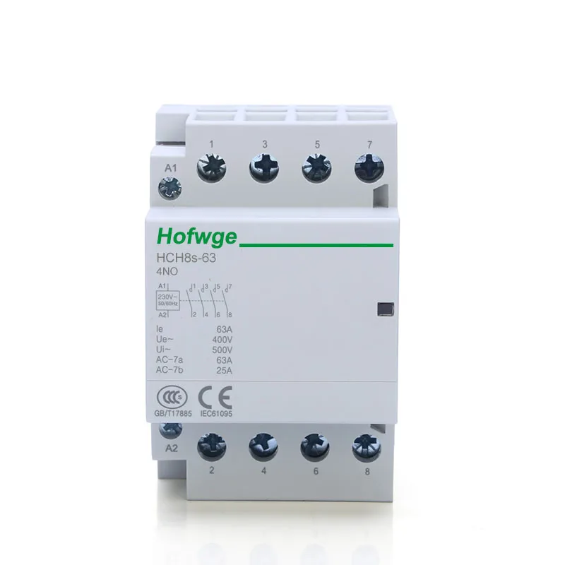 HCH8s-63 40A 100A модульный контактор 4P 63А 4NO 4NC или 2NO2NC 220 В 110 24 автоматический бытовой