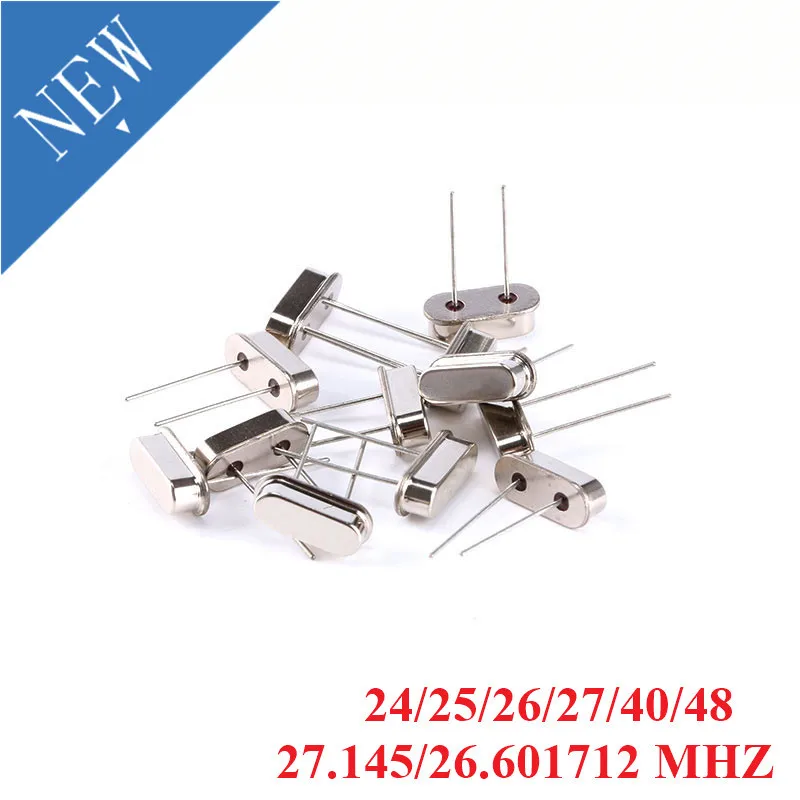 10Pcs 49S Crystal Oscillator Resonator Ceramic Quartz DIP 24 / 25 26 27 40 48 27.145 26.601712 MHZ | Электроника