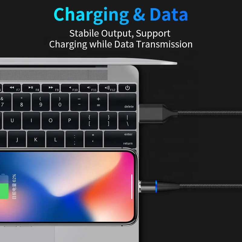Newest Magnetic USB Cable for smartphone Charging Data sync usb C cable Nylon 3A data Micro Cord Wire typc-c | Мобильные телефоны и