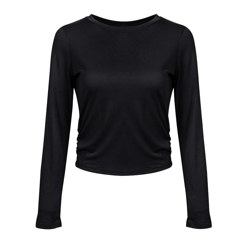 Antibom Yoga Women's Shirt Sexy Hollow Out Fitness Gym Clothing Female Long Sleeve Running Training Quick Dry Sport Crop Top New
