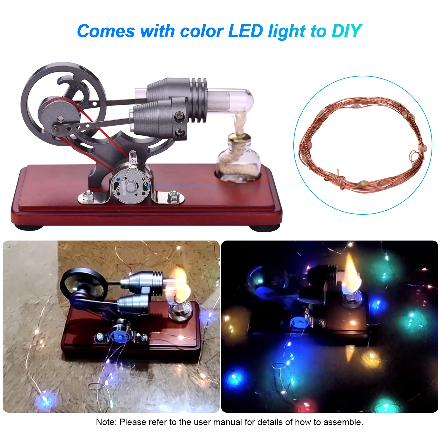 Aibecy двигатель двигателя с горячим воздухом модель со слотом для долларов дизайн