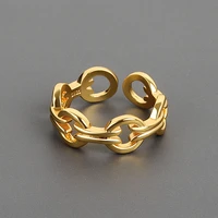 new trend korean style winding gold rings for women fashion design cool adjustable engagement open ring wholesale