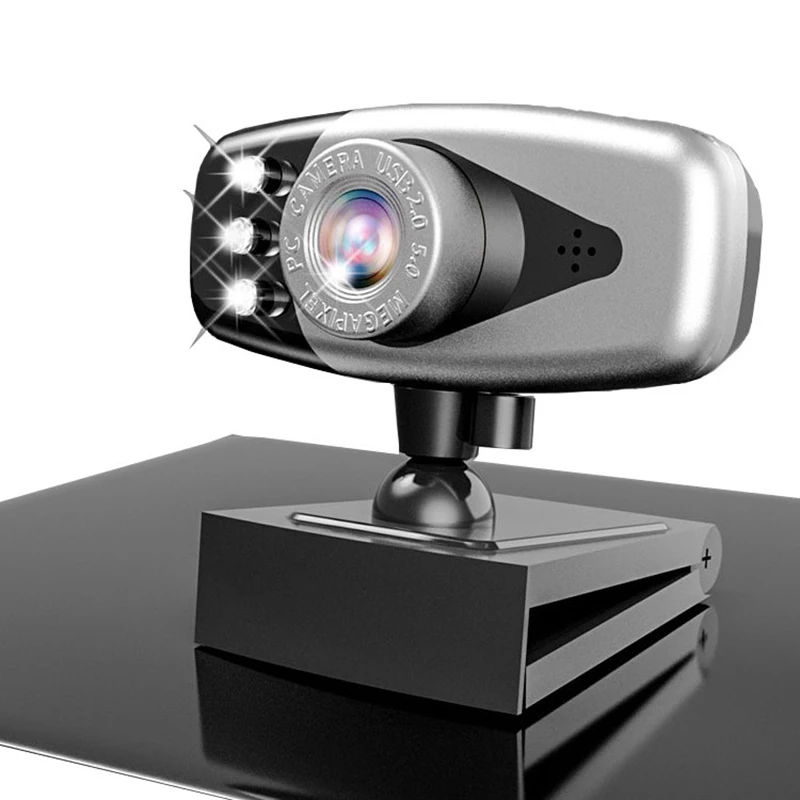 

New 720P/1080P USB Webcam With Microphon Manual Focus With Fill Light USB Webcam For PC Laptop Desktop Computer Widescreen Video