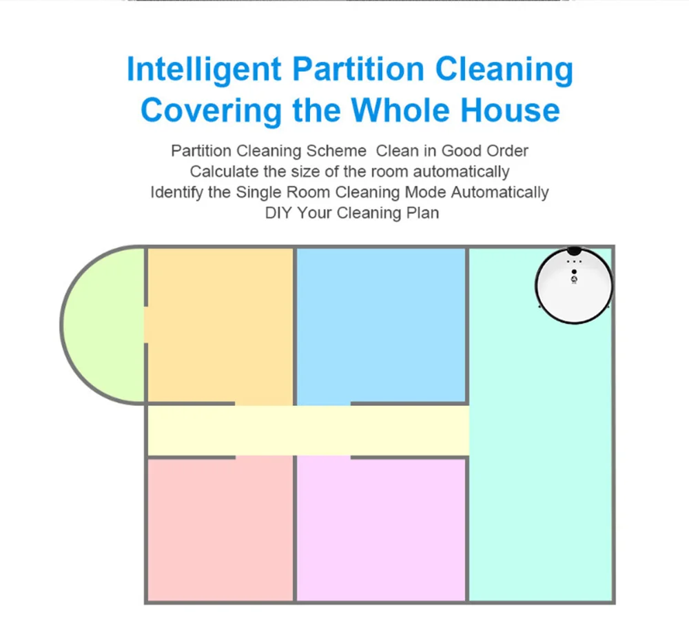 Робот-пылесос беспроводной умный пылесос для уборки домашних животных Wi-Fi