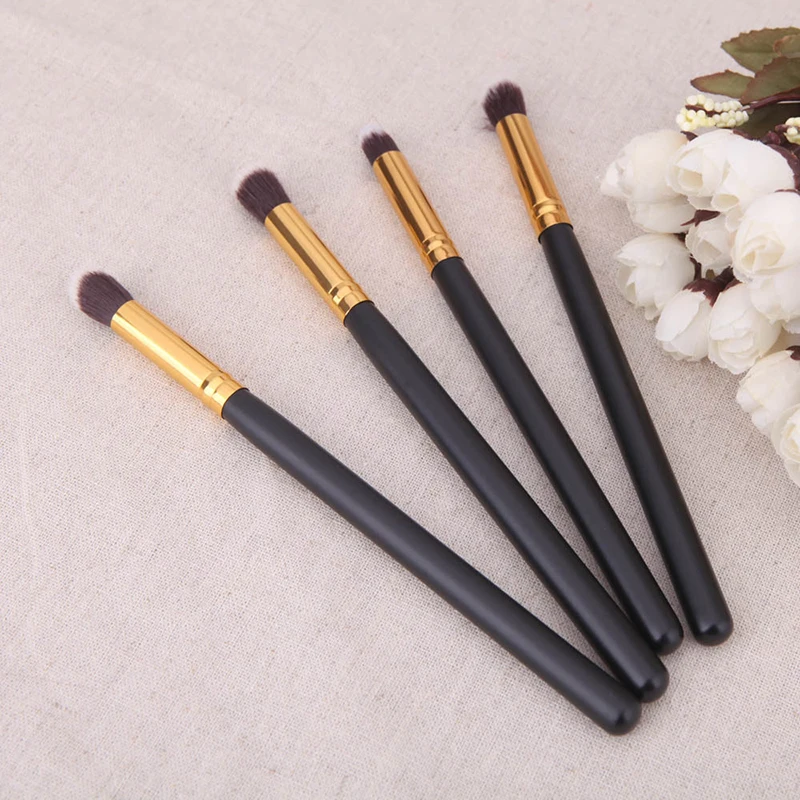 4pcs Pro Makeup Brushes Set Profesional Foundation Powder Eyeshadow Eyeliner Lip Brush Tool Blending Kit | Красота и здоровье