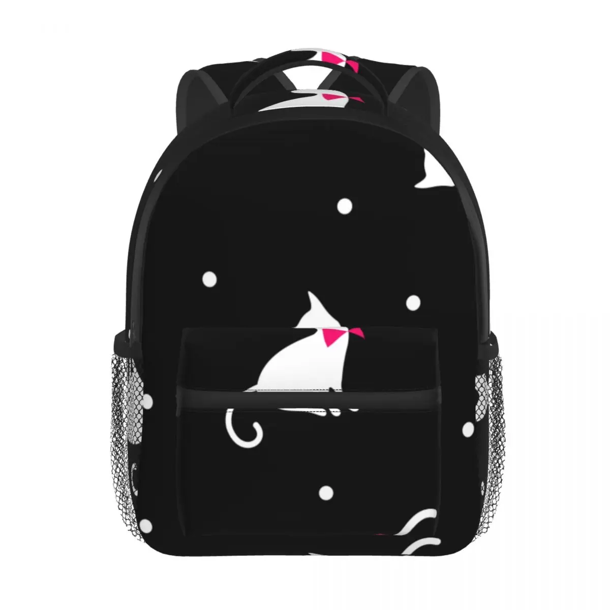 2022 Children Backpack Toddler Kids School Bag Cute Cat Bow Pattern Kindergarten Bag for Girl Boys