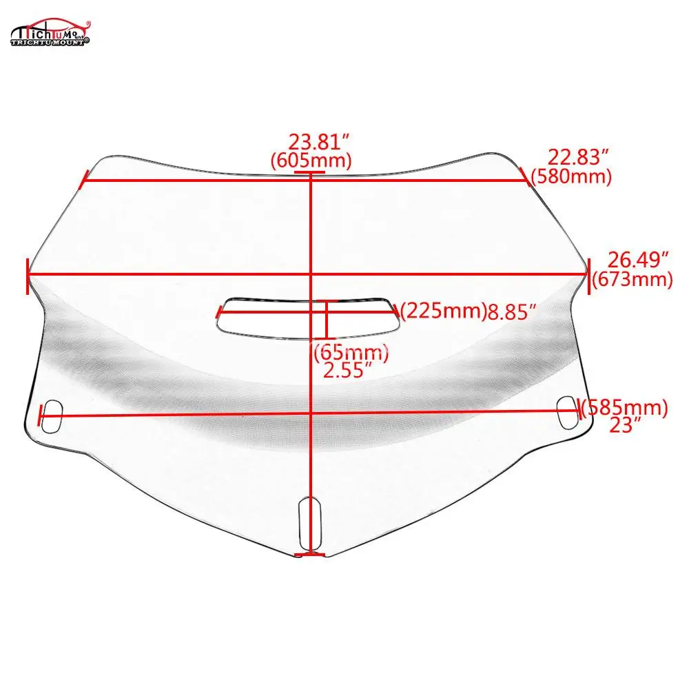 

Motorcycle Front Windshield & Air Flow Vent For Honda Goldwing GL1800 2001-2017 Windproof Windscreen Accessories