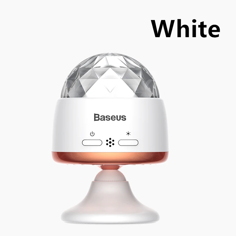 White Baseus светодиодный RGB атмосферный светильник авто внутренний Автомобильный USB зарядка окружающий светильник DJ музыка звук сенсор вечерние караоке светильник s - Испускаемый цвет: White